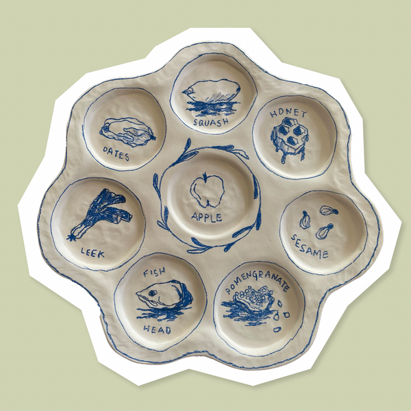 PRE-ORDER of Rosh Hashana seder plate | Hayom x Frank Ceramics