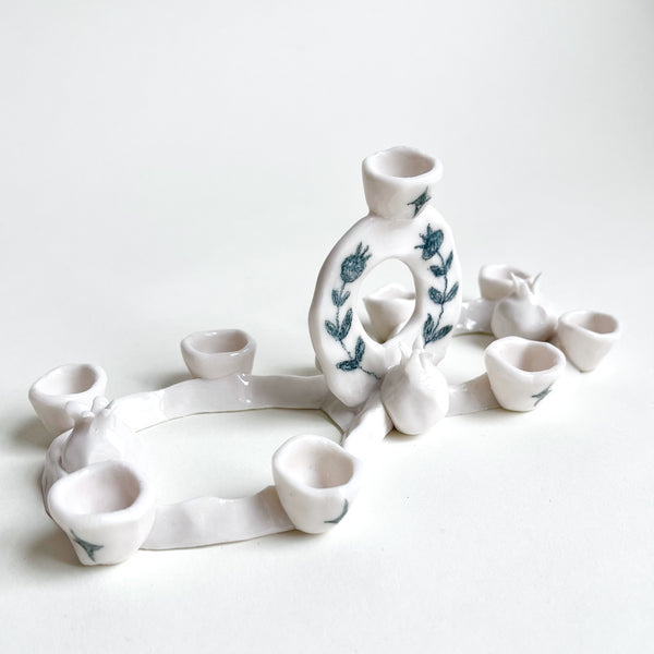 Porcelain Menorah | Hayom x Esme Saccuccimorano